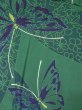 画像3: O0301B 女性用浴衣（日本製）  綿 緑色, 花 【中古】【USED】【リサイクル】 ★★★★☆【O0301B】 (3)