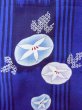 画像6: O0301D 女性用浴衣（海外製）  綿 深い青, 花 【中古】【USED】【リサイクル】 ★★★☆☆【O0301D】 (6)