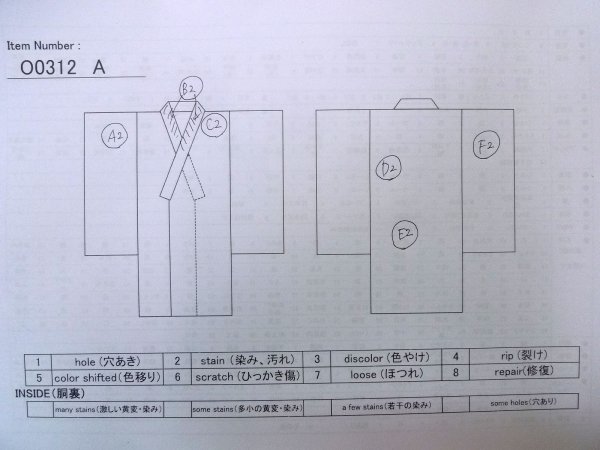 画像13: O0312A 女性用小紋  シルク(正絹) 深い紫色, 梅 【中古】【USED】【リサイクル】 ★★★☆☆【O0312A】 (13)