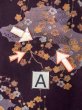 画像14: O0312A 女性用小紋  シルク（正絹） 深い紫色, 梅 【中古】【USED】【リサイクル】 ★★★☆☆【O0312A】 (14)