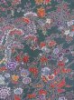 画像4: O0312B 女性用小紋  シルク（正絹） 深い緑色, ぼたん 【中古】【USED】【リサイクル】 ★★★★☆【O0312B】 (4)