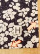 画像21: O0312C 女性用小紋  シルク（正絹） 黒, 花 【中古】【USED】【リサイクル】 ★★☆☆☆【O0312C】 (21)