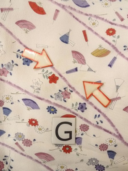 画像20: O0312E 女性用小紋  シルク(正絹) オフ ホワイト, 菊 【中古】【USED】【リサイクル】 ★★☆☆☆【O0312E】 (20)