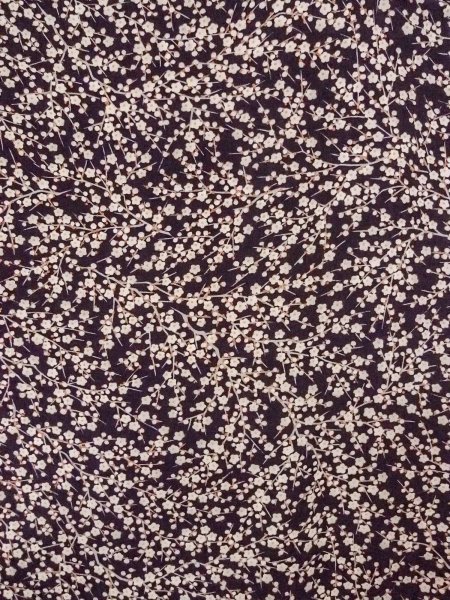 画像3: O0312F 女性用小紋  シルク(正絹) 深い紫色, 梅 【中古】【USED】【リサイクル】 ★★☆☆☆【O0312F】 (3)