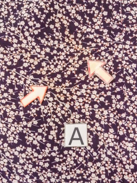 画像14: O0312F 女性用小紋  シルク(正絹) 深い紫色, 梅 【中古】【USED】【リサイクル】 ★★☆☆☆【O0312F】 (14)