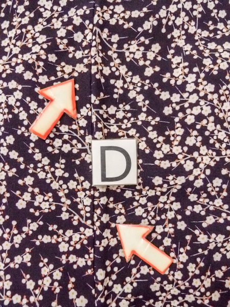 画像17: O0312F 女性用小紋  シルク(正絹) 深い紫色, 梅 【中古】【USED】【リサイクル】 ★★☆☆☆【O0312F】 (17)