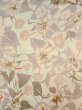 画像3: O0312I 女性用小紋  シルク（正絹） 薄いオフ　ホワイト, 葉 【中古】【USED】【リサイクル】 ★★★☆☆【O0312I】 (3)