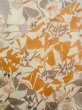 画像4: O0312I 女性用小紋  シルク（正絹） 薄いオフ　ホワイト, 葉 【中古】【USED】【リサイクル】 ★★★☆☆【O0312I】 (4)