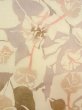 画像6: O0312I 女性用小紋  シルク（正絹） 薄いオフ　ホワイト, 葉 【中古】【USED】【リサイクル】 ★★★☆☆【O0312I】 (6)
