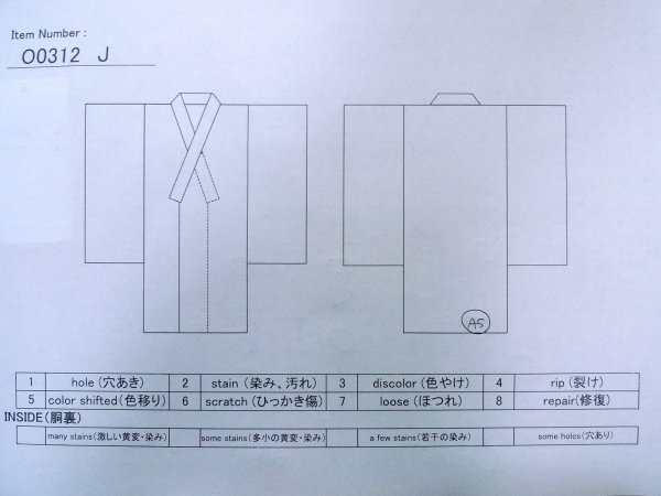 画像13: O0312J 女性用小紋  シルク(正絹) 黒, 桜 【中古】【USED】【リサイクル】 ★★★☆☆【O0312J】 (13)