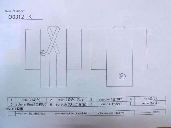 画像13: O0312K 女性用単衣  化繊 黒, 花 【中古】【USED】【リサイクル】 ★★★☆☆【O0312K】 (13)