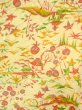 画像3: O0312L 女性用小紋  シルク（正絹） 淡い薄い黄色, 梅 【中古】【USED】【リサイクル】 ★★★☆☆【O0312L】 (3)