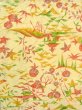 画像4: O0312L 女性用小紋  シルク（正絹） 淡い薄い黄色, 梅 【中古】【USED】【リサイクル】 ★★★☆☆【O0312L】 (4)