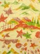 画像6: O0312L 女性用小紋  シルク（正絹） 淡い薄い黄色, 梅 【中古】【USED】【リサイクル】 ★★★☆☆【O0312L】 (6)