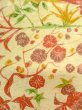 画像7: O0312L 女性用小紋  シルク（正絹） 淡い薄い黄色, 梅 【中古】【USED】【リサイクル】 ★★★☆☆【O0312L】 (7)