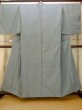 画像1: O0312M 男性用着物 結城紬 シルク（正絹） 淡い灰色, 亀甲 【中古】【USED】【リサイクル】 ★★★☆☆【O0312M】 (1)