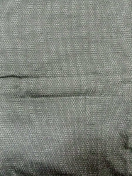 画像4: O0312M 男性用着物 結城紬 シルク（正絹） 淡い灰色, 亀甲 【中古】【USED】【リサイクル】 ★★★☆☆【O0312M】 (4)