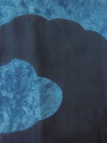 画像4: O0312N 男性用羽織 結城紬 シルク（正絹） 淡い灰色, 亀甲 【中古】【USED】【リサイクル】 ★★★☆☆【O0312N】 (4)