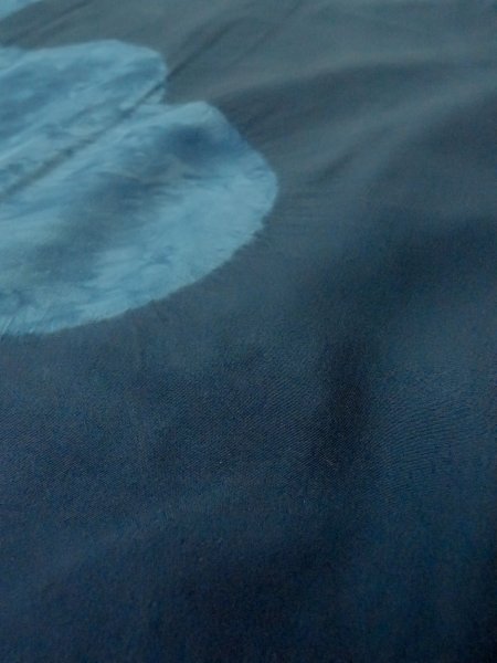 画像8: O0312N 男性用羽織 結城紬 シルク（正絹） 淡い灰色, 亀甲 【中古】【USED】【リサイクル】 ★★★☆☆【O0312N】 (8)