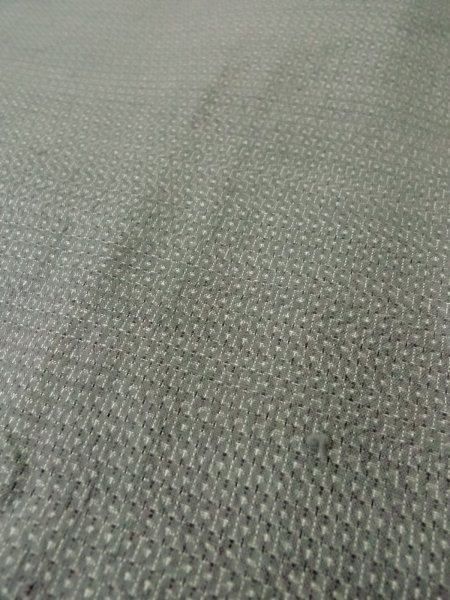 画像14: O0312N 男性用羽織 結城紬 シルク（正絹） 淡い灰色, 亀甲 【中古】【USED】【リサイクル】 ★★★☆☆【O0312N】 (14)