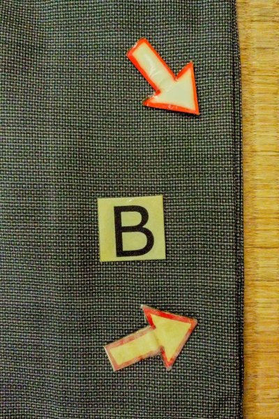 画像18: O0312R 男性用羽織 大島紬 シルク（正絹） 灰色, 亀甲 【中古】【USED】【リサイクル】 ★★★☆☆【O0312R】 (18)