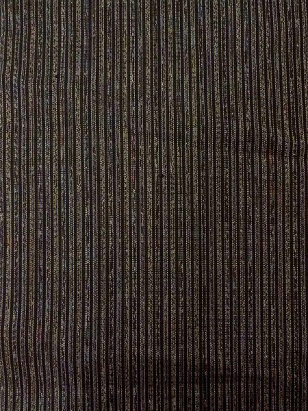 画像3: O0312S 男性用着物 大島紬 シルク（正絹） 黒, 縞 【中古】【USED】【リサイクル】 ★★★☆☆【O0312S】 (3)