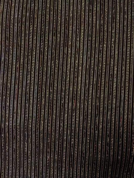 画像7: O0312S 男性用着物 大島紬 シルク（正絹） 黒, 縞 【中古】【USED】【リサイクル】 ★★★☆☆【O0312S】 (7)