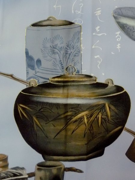 画像6: O0312T 男性用羽織 大島紬 シルク（正絹） 黒, 縞 【中古】【USED】【リサイクル】 ★★★★☆【O0312T】 (6)