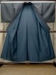 画像2: O0312U 男性用着物  シルク（正絹） 深い藍, 亀甲 【中古】【USED】【リサイクル】 ★★★☆☆【O0312U】 (2)
