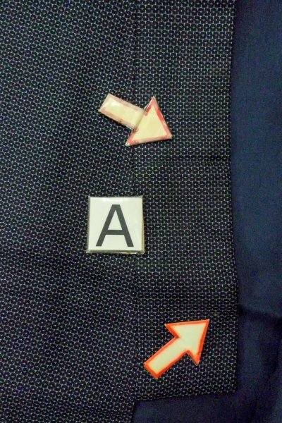 画像14: O0312U 男性用着物  シルク（正絹） 深い藍, 亀甲 【中古】【USED】【リサイクル】 ★★★☆☆【O0312U】 (14)