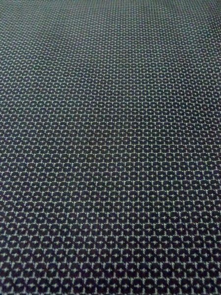 画像18: O0312V 男性用羽織  シルク（正絹） 深い藍, 亀甲 【中古】【USED】【リサイクル】 ★★☆☆☆【O0312V】 (18)