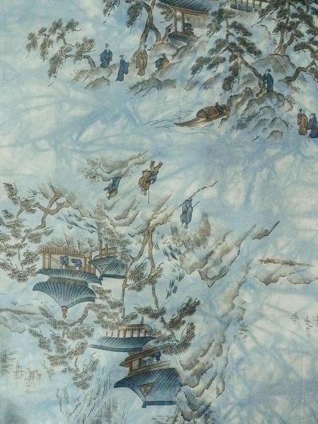 画像5: O0312X 男性用羽織 結城紬 シルク（正絹） 薄い灰色,  【中古】【USED】【リサイクル】 ★★★★☆【O0312X】 (5)