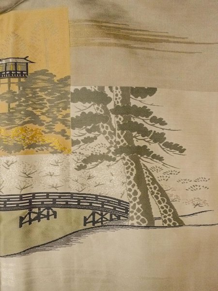 画像5: O0313B 男性用羽織 大島紬 シルク（正絹） 紺, 亀甲 【中古】【USED】【リサイクル】 ★★★☆☆【O0313B】 (5)