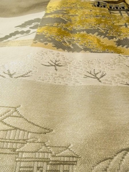 画像10: O0313B 男性用羽織 大島紬 シルク（正絹） 紺, 亀甲 【中古】【USED】【リサイクル】 ★★★☆☆【O0313B】 (10)