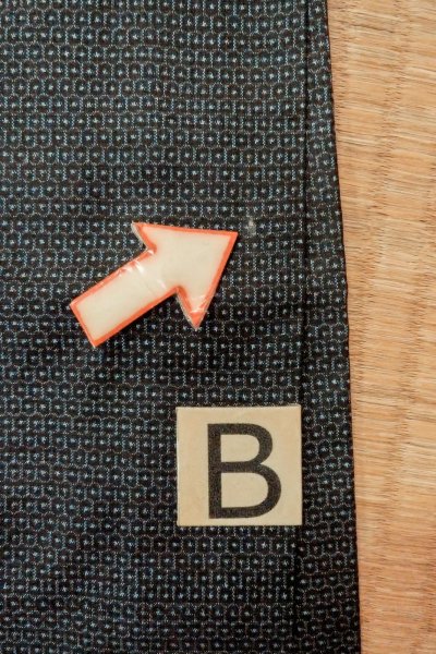 画像20: O0313B 男性用羽織 大島紬 シルク（正絹） 紺, 亀甲 【中古】【USED】【リサイクル】 ★★★☆☆【O0313B】 (20)