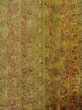 画像5: O0328B 女性用紬  シルク（正絹） 灰色がかった緑色, 唐花 【中古】【USED】【リサイクル】 ★★★☆☆【O0328B】 (5)