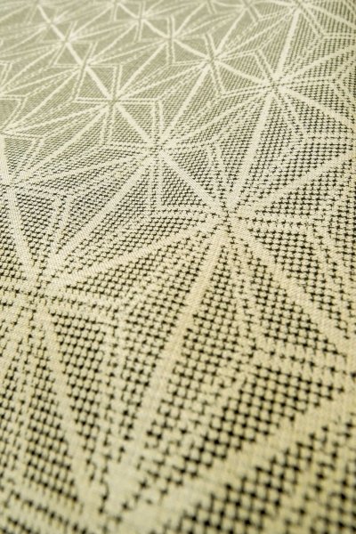 画像6: O0328E 女性用紬  シルク(正絹) 黒, 麻の葉 【中古】【USED】【リサイクル】 ★★☆☆☆【O0328E】 (6)