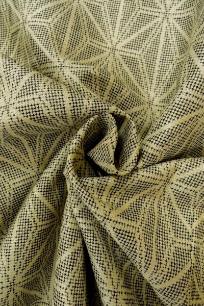 画像9: O0328E 女性用紬  シルク(正絹) 黒, 麻の葉 【中古】【USED】【リサイクル】 ★★☆☆☆【O0328E】 (9)