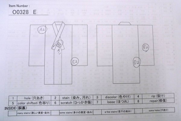 画像11: O0328E 女性用紬  シルク(正絹) 黒, 麻の葉 【中古】【USED】【リサイクル】 ★★☆☆☆【O0328E】 (11)