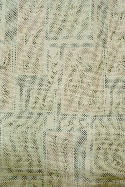 画像3: O0328F 女性用紬  シルク(正絹) 淡い水色, 花 【中古】【USED】【リサイクル】 ★☆☆☆☆【O0328F】 (3)