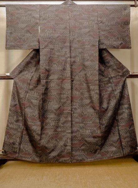 画像1: O0328H 女性用織  シルク（正絹） 深いマルチカラー, 家 【中古】【USED】【リサイクル】 ★☆☆☆☆【O0328H】 (1)