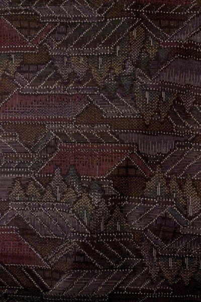 画像4: O0328H 女性用織  シルク(正絹) 深いマルチカラー, 家 【中古】【USED】【リサイクル】 ★☆☆☆☆【O0328H】 (4)