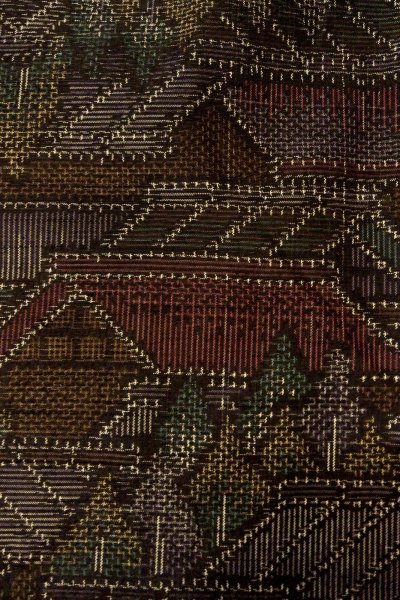 画像7: O0328H 女性用織  シルク(正絹) 深いマルチカラー, 家 【中古】【USED】【リサイクル】 ★☆☆☆☆【O0328H】 (7)