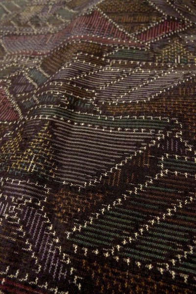 画像8: O0328H 女性用織  シルク(正絹) 深いマルチカラー, 家 【中古】【USED】【リサイクル】 ★☆☆☆☆【O0328H】 (8)