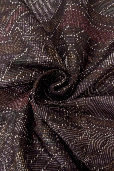 画像11: O0328H 女性用織  シルク(正絹) 深いマルチカラー, 家 【中古】【USED】【リサイクル】 ★☆☆☆☆【O0328H】 (11)