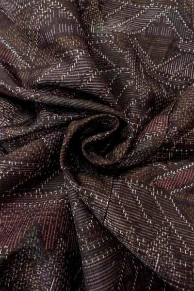 画像12: O0328H 女性用織  シルク(正絹) 深いマルチカラー, 家 【中古】【USED】【リサイクル】 ★☆☆☆☆【O0328H】 (12)