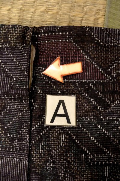 画像14: O0328H 女性用織  シルク(正絹) 深いマルチカラー, 家 【中古】【USED】【リサイクル】 ★☆☆☆☆【O0328H】 (14)