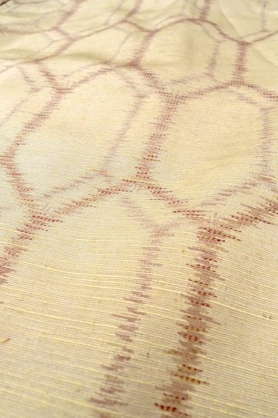 画像8: O0328I 女性用紬  シルク(正絹) アイボリー, 亀甲 【中古】【USED】【リサイクル】 ★★★☆☆【O0328I】 (8)