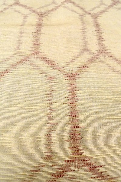 画像9: O0328I 女性用紬  シルク(正絹) アイボリー, 亀甲 【中古】【USED】【リサイクル】 ★★★☆☆【O0328I】 (9)