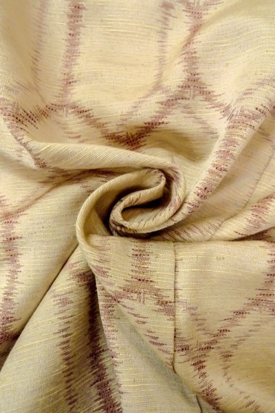 画像12: O0328I 女性用紬  シルク(正絹) アイボリー, 亀甲 【中古】【USED】【リサイクル】 ★★★☆☆【O0328I】 (12)